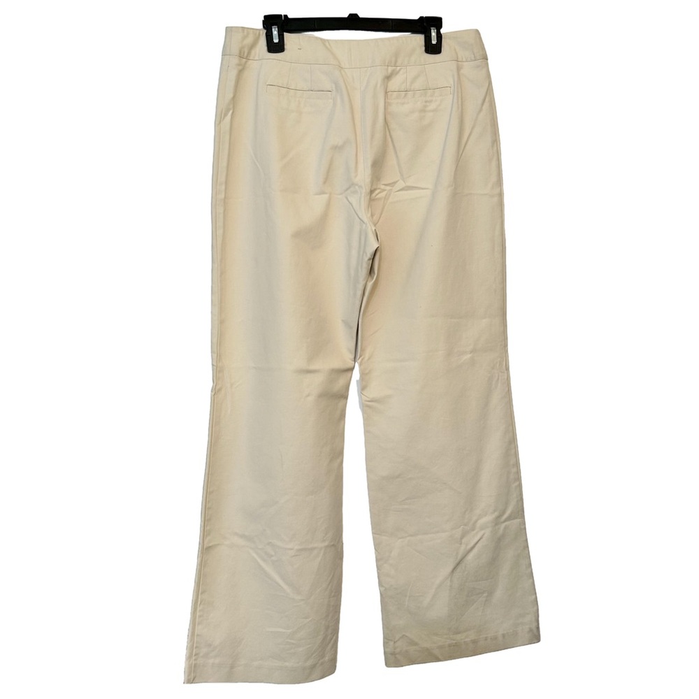 Chico’s light tan beige cotton stretch wide leg chino pants 2.5 size 14 - Picture 2 of 11